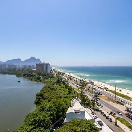 Vista De Cinema Do 19 Andar Da Praia Barra Da Tijuca - Portaria 24H, Estacionamento, Wi-Fi 35Mbps, Ar Condicionado - Banheiro Recem Reformado Río de Janeiro Exterior foto